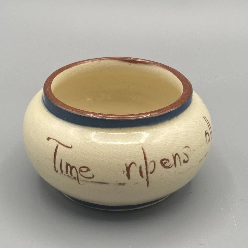 Watcombe Torquay Pottery England Motto Ware Egg Cup Base plus‎ Small Open Bowl